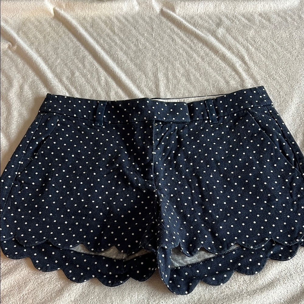 J Crew Polka Dot Scalloped Hem Women's Shorts